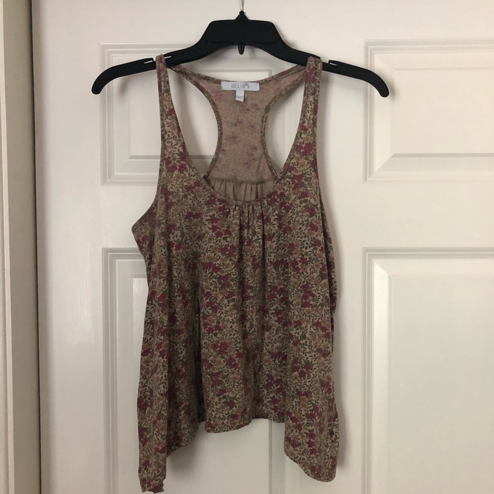 Floral cotton tank top